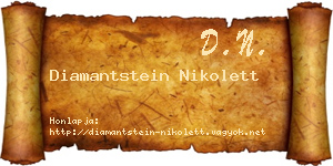 Diamantstein Nikolett névjegykártya