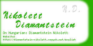 nikolett diamantstein business card